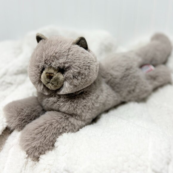 Douglas Cuddle Toy Gray Cat Plush 18” Stuffed Animal – Soft Floppy Kitty - Picture 1 of 8